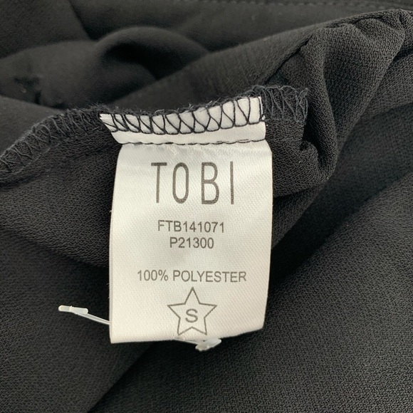 Tobi Black Open Back Embellished Crop Top Size S - Picture 5 of 7